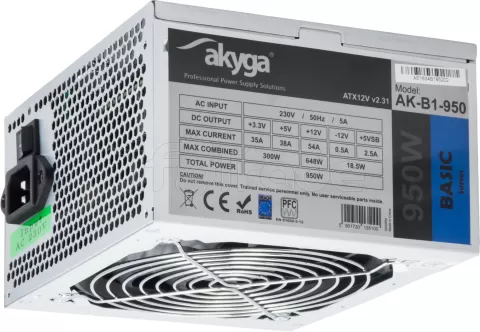 Photo de Alimentation ATX Akyga Basic AK-B1 - 950W (Gris)