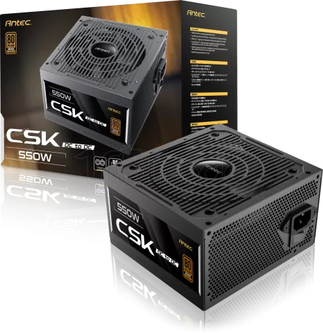 Photo de Alimentation ATX Antec Cuprum Strike CSK DC - 550W (Noir)