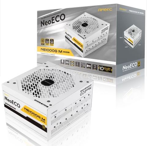 Photo de Alimentation ATX Antec NeoEco Gold M ATX 3.0 - 1000W (Blanc)