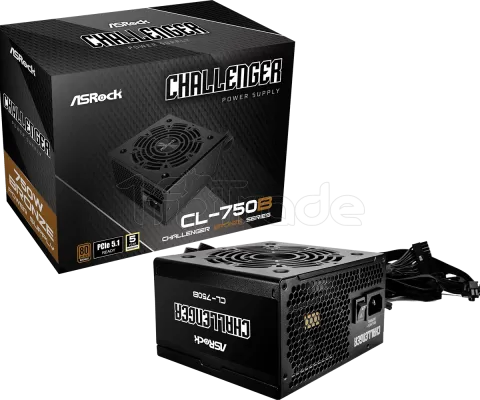 Photo de Alimentation ATX ASRock Challenger Bronze - 750W (Noir)