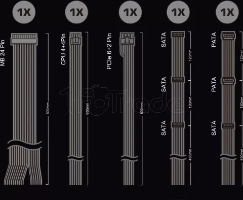 Photo de Alimentation ATX ASRock Pro-B - 650W (Noir)