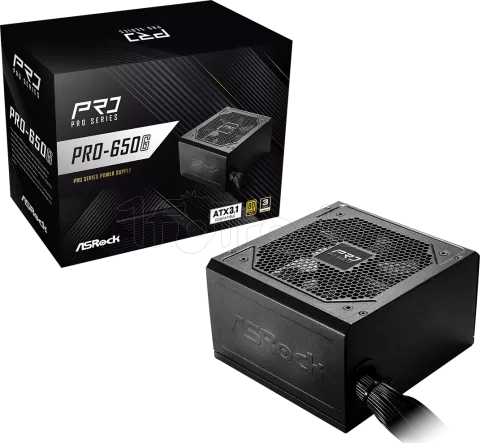 Photo de Alimentation ATX ASRock Pro-G - 650W (Noir)