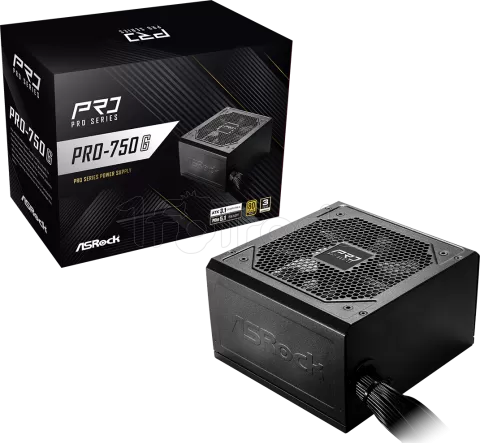 Photo de Alimentation ATX ASRock Pro-G - 750W (Noir)