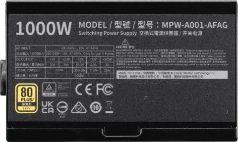 Photo de Alimentation ATX Cooler Master Elite Gold - 1000W (Noir)