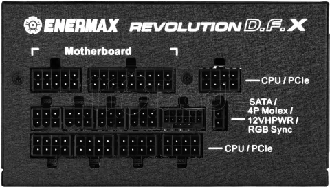 Photo de Alimentation ATX Enermax Revolution D.F. X RGB - 1200W (Noir)