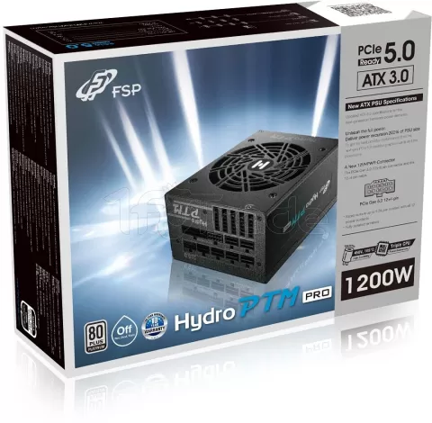 Photo de Alimentation ATX FSP (Fortron) Hydro PTM Pro ATX 3.0 - 1200W (Noir)