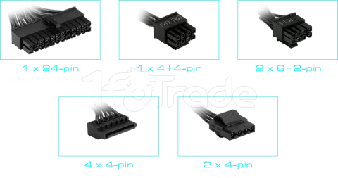 Photo de Alimentation ATX Gamdias Helios E1 Pro - 600W (Noir)