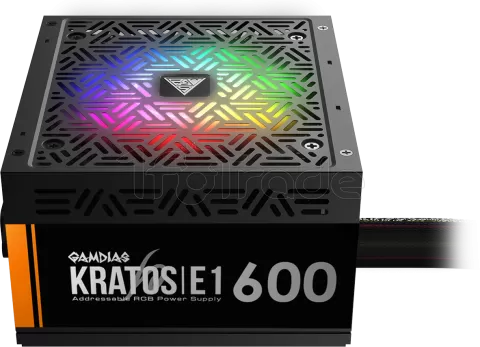 Photo de Alimentation ATX Gamdias Kratos E1-600 RGB - 600W (Noir)