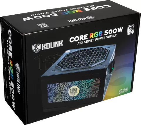 Photo de Alimentation ATX Kolink Core RGB - 500W (Noir)