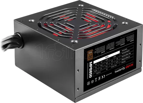 Photo de Alimentation ATX Mars Gaming MPB - 850W (Noir/Rouge)