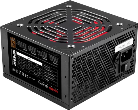 Photo de Alimentation ATX Mars Gaming MPB - 850W (Noir/Rouge)