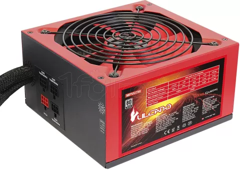 Photo de Alimentation ATX Mars Gaming Vulcano MP - 750W (Noir/Rouge)