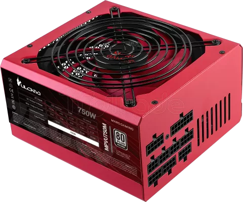 Photo de Alimentation ATX Mars Gaming Vulcano MPM - 750W (Rouge)