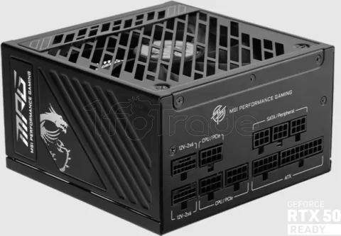 Photo de Alimentation ATX MSI MPG A1000GS PCIe5 - 1000W (Noir)