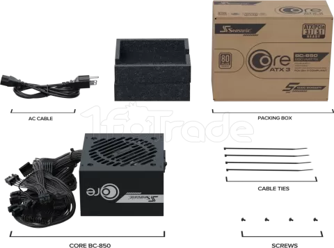 Photo de Alimentation ATX Seasonic Core BC 850W (Noir)