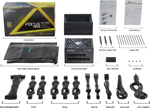 Photo de Alimentation ATX Seasonic Focus GX ATX 3.1 (2024) - 1000W (Noir)