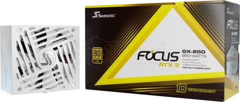 Photo de Alimentation ATX Seasonic Focus GX ATX 3.1 (2024) - 850W (Blanc)