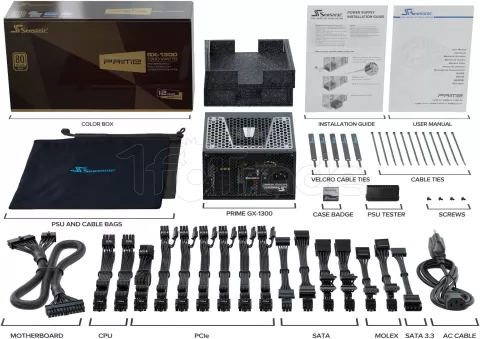 Photo de Alimentation ATX Seasonic Prime GX - 1300W (Noir)