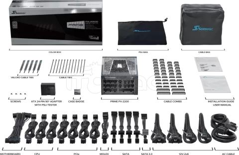 Photo de Alimentation ATX Seasonic Prime PX ATX 3.1 - 2200W (Noir)