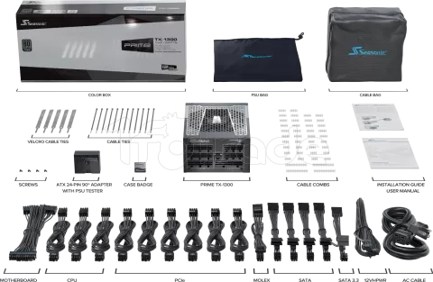 Photo de Alimentation ATX Seasonic Prime TX ATX 3.1 - 1300W (Noir)