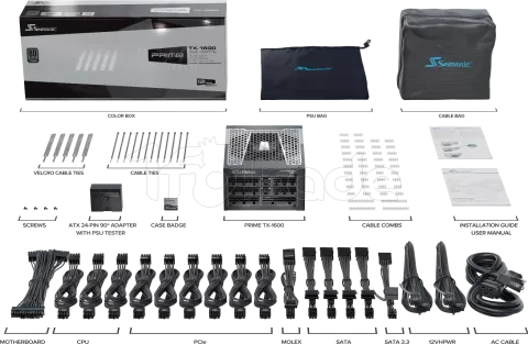 Photo de Alimentation ATX Seasonic Prime TX ATX 3.1 - 1600W (Noir)