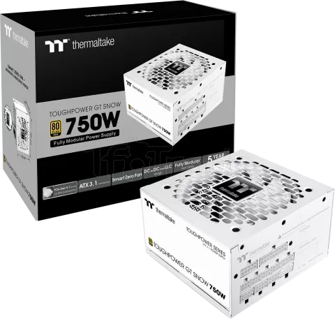 Photo de Alimentation ATX Thermaltake Toughpower GT - 750W (Blanc)