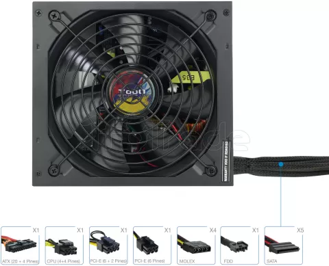 Photo de Alimentation ATX TooQ Apolo - 750W (Noir)