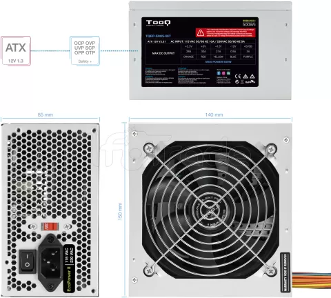 Photo de Alimentation ATX TooQ Ecopower II INT - 500W