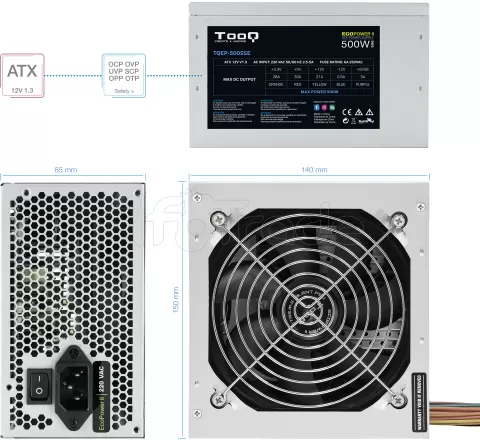 Photo de Alimentation ATX TooQ Ecopower II SSE - 500W