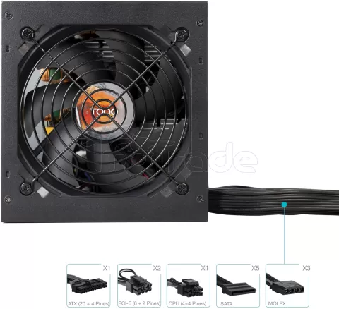 Photo de Alimentation ATX TooQ HELIOS 650W (Noir)