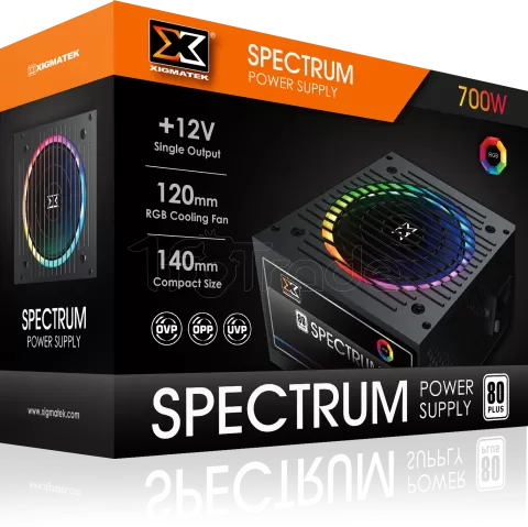 Photo de Alimentation ATX Xigmatek Spectrum - 700W RGB (Noir)