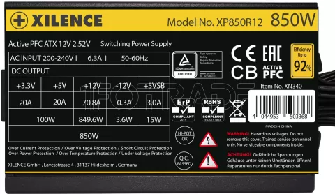 Photo de Alimentation ATX Xilence Gaming Gold - 850W (Noir)