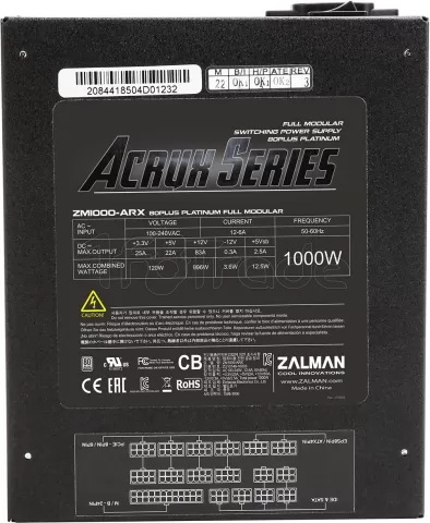 Photo de Alimentation ATX Zalman Acrux ArX - 1000W (Noir)