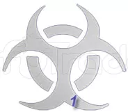 Photo de Applique 15x15cm BioHazard