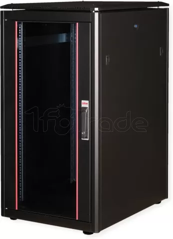 Photo de Baie Serveur Pro 19" 22U - 600x600mm avec porte vitrée (Noir)