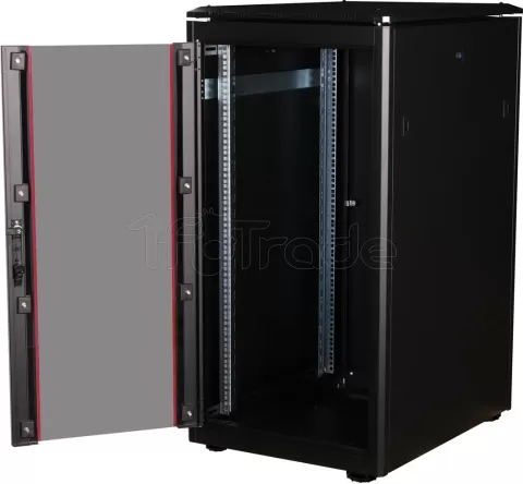 Photo de Baie Serveur Pro 19" 22U - 600x600mm avec porte vitrée (Noir)