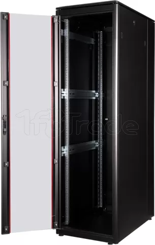 Photo de Baie Serveur Pro 19" 42U - 600x1000mm avec porte vitrée (Noir)