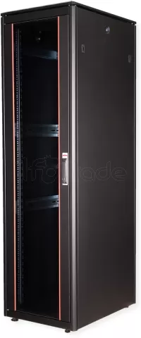 Photo de Baie Serveur Pro 19" 42U - 600x800mm avec porte vitrée (Noir)