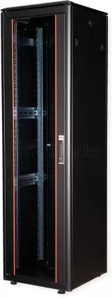 Photo de Baie Serveur Pro 19" 47U - 600x600mm avec porte vitrée (Noir)