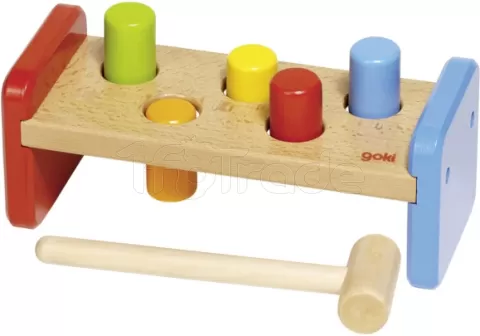 Hammerbank Goki Basic: Panca Martello In Legno Colorata E Robusta Per Il Gioco Dei Piccoli - 2