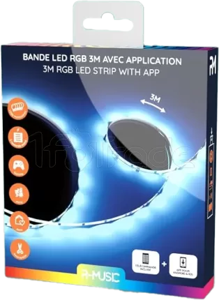 Photo de Bandeau LED connecté R-Music Cutable Strip RGB 3m