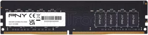 Photo de Barette mémoire 8Go DIMM DDR4 PNY Performance 3200Mhz (Noir)