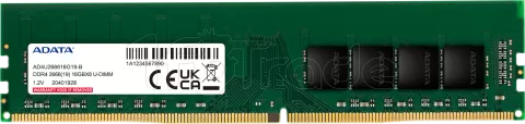 Photo de Barrette mémoire 16Go DIMM DDR4 Adata Premier  2666Mhz (Vert)