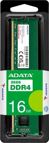 Photo de Barrette mémoire 16Go DIMM DDR4 Adata Premier  2666Mhz (Vert)