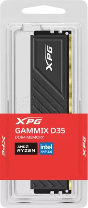 Photo de Barrette mémoire 16Go DIMM DDR4 Adata XPG GammiX D35 3200Mhz (Noir)