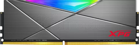 Photo de Barrette mémoire 16Go DIMM DDR4 Adata XPG SpectriX D50 RGB  3200Mhz (Gris)