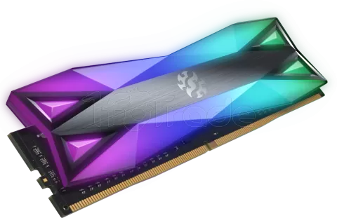 Photo de Barrette mémoire 16Go DIMM DDR4 Adata XPG SpectriX D60G RGB  3600Mhz (Noir)