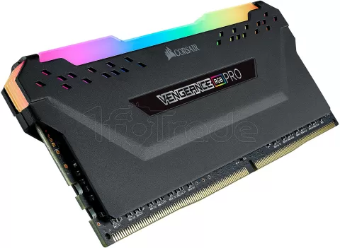 Photo de Barrette mémoire 16Go DIMM DDR4 Corsair Vengeance Pro RGB  3600Mhz (Noir)