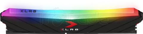 Photo de Barrette mémoire 16Go DIMM DDR4 PNY XLR8 Gaming Epic-X RGB 3200MHz CL6 (Noir) Version SI