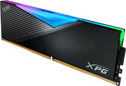 Photo de Barrette mémoire 16Go DIMM DDR5 Adata XPG Lancer RGB  7200MHz (Noir)